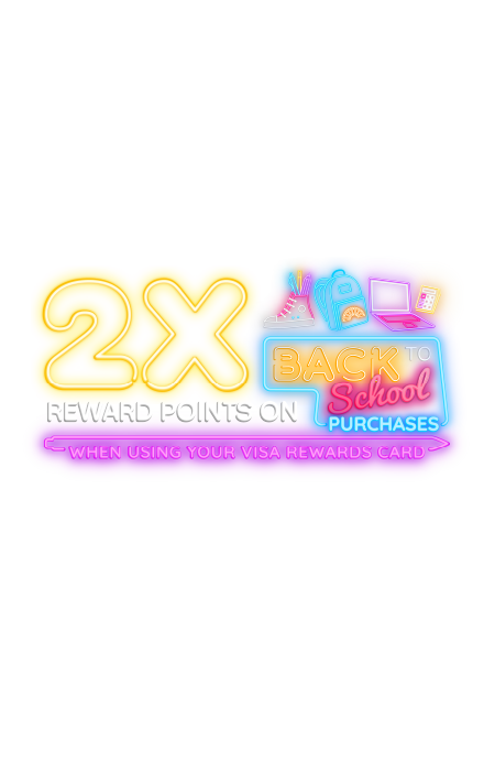2x Rewards Points on Back to School Purchases