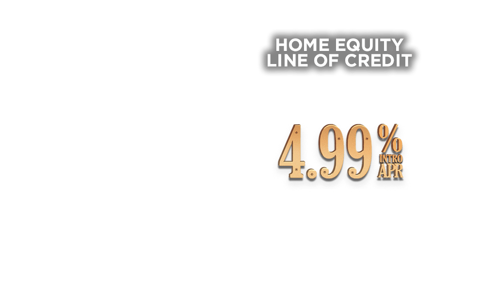 Home Equity line of credit: When opportunity comes knocking. 4.99% intro APR for 6 months. From renovation to debt consolidation fund it with a home equity line of credit.