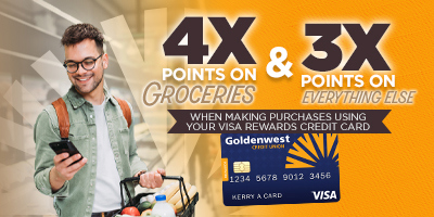 4x points on grocery and 3x points on everything else