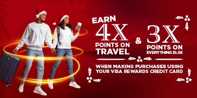 4x points on travel and 3x points on everything else