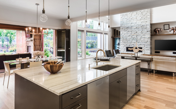 A modern kitchen.